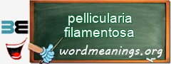 WordMeaning blackboard for pellicularia filamentosa